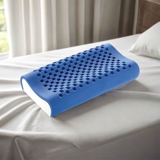 cuscino cervicale blu guaciale cervicale blu
